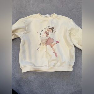 Zara kids cream sweatshirt with Ballet Design